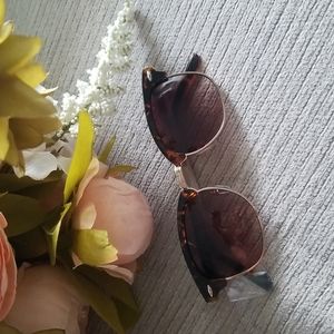 Sunglasses Women Luxury square clear2 tone lens New Vintage Fashion sun …bk gold